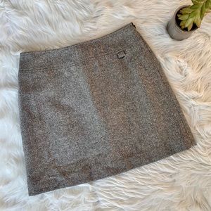 Apostrophe Wool Blend Tweed-Like Mini Skirt